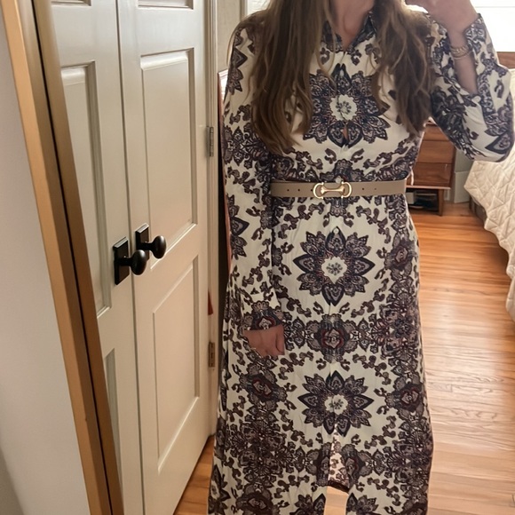 Boden Claudia maxi button down shirt dress Size 6/8 no belt - Picture 3 of 16